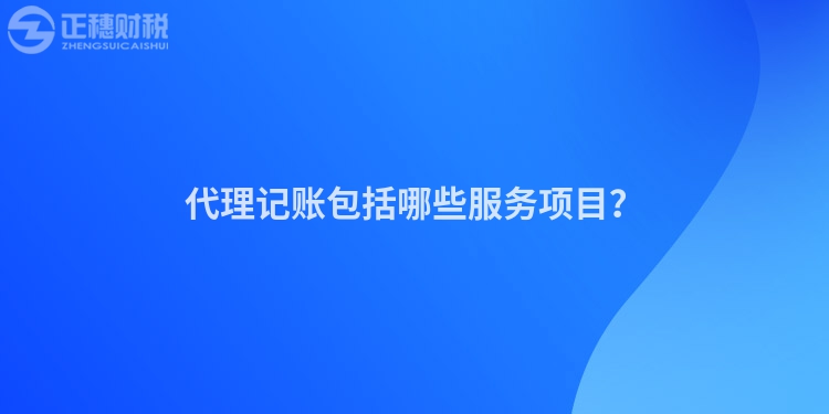 代理记账包括哪些服务项目？
