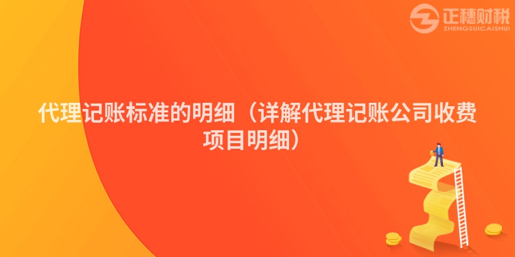 代理记账标准的明细（详解代理记账公司收费项目明细）